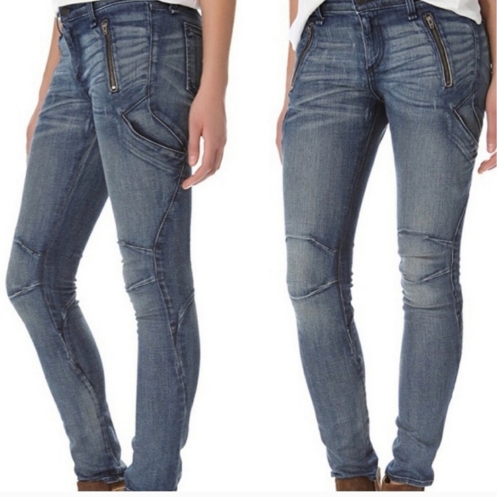 Rag & Bone Skinny Cargo Jeans Size 25 Moto Distressed Stretch